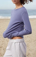 John Galt Ainsley Long Sleeve Crop Top