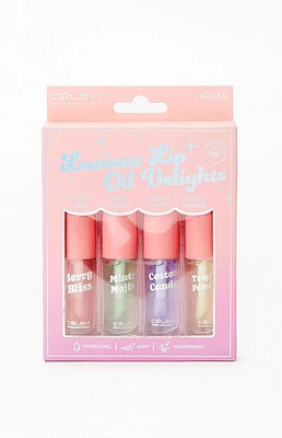 CELAVI 4 Pack Lucious Lip Oil Set
