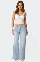 Edikted Sidonie Wide Leg Jeans