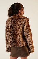 Pacsun Leopard Faux Fur Jacket
