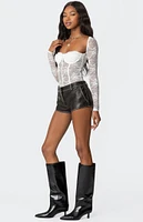 Edikted Ally Sheer Lace Cupped Bodysuit