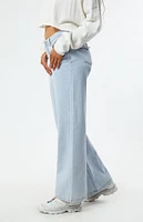 LA Hearts Light Indigo Low Rise Wide Leg Jeans