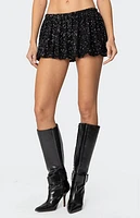 Edikted Sequin Bubble Micro Skort