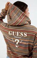 GUESS Originals Striped Full Zip Hoodie