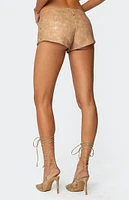 Edikted Audrey Faux Leather Studded Micro Shorts