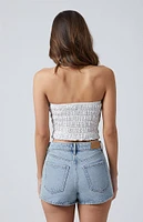 PacSun Light Indigo Button Fly High Waisted Denim Festival Shorts