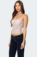 Edikted Drew Sheer Lace Cupped Corset