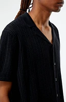 PacSun Black Cropped Knit Shirt