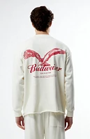 Budweiser By PacSun Eureka Raw Hem Crew Neck Sweatshirt