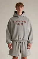 Fear of God Essentials Dark Heather Oatmeal Fleece Hoodie