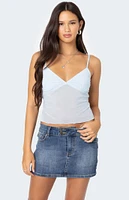 Edikted Serafina Sheer Mesh Tank Top