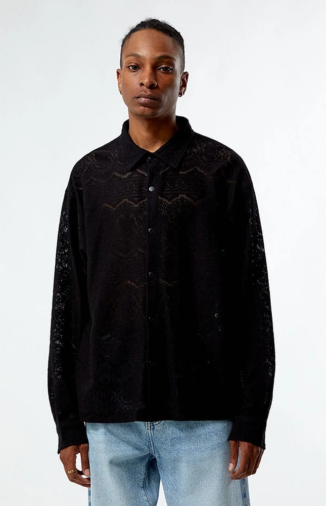 Pacsun Lace Long Sleeve Shirt