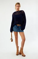 LA Hearts Lennon Open Stitch Sweater