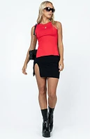 Princess Polly Eco Red Uzo Tank Top