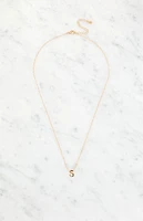 LA Hearts S Initial 14K Gold Plated Necklace