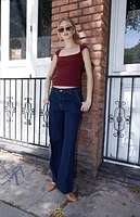 John Galt Burgundy Ella Top