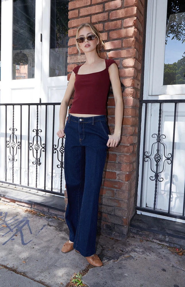 John Galt Burgundy Ella Top