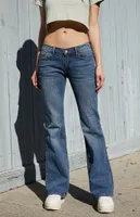 John Galt Dark Blue Brielle Bootcut Low Rise Jeans