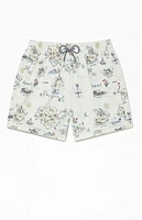 Boardies Treasure Map 4.5" Swim Trunks