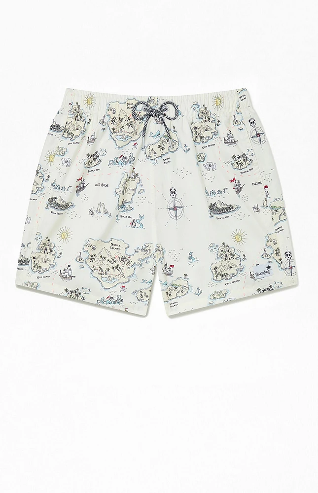 Boardies Treasure Map 4.5" Swim Trunks