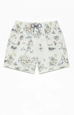 Boardies Treasure Map 4.5" Swim Trunks