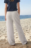 John Galt Light Gray Anastasia Waffle Knit Sweatpants