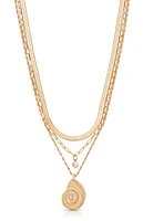 Ettika Nautilus Shell Pendant Layered Necklace