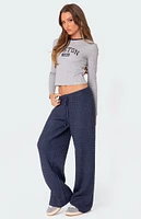 Edikted Portia Relaxed Cable Knit Pants