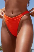 LA Hearts by PacSun Orange Sasha Cinched Bikini Bottom