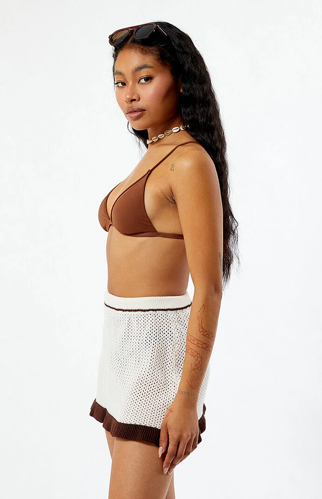 Daisy Street Crochet Mini Skirt