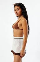 Daisy Street Crochet Mini Skirt