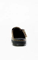Dr Martens Tan Zebzag Suede Slingback Platform Mules