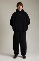 Fear of God Essentials Jet Black Sherpa Polar Fleece Sweatpants