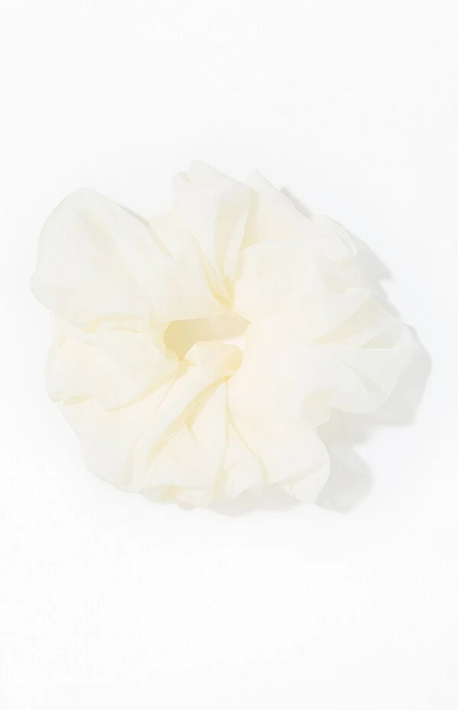 LA Hearts Ivory Jumbo Chiffon Hair Scrunchie