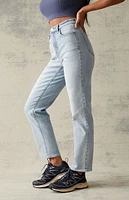 PacSun Light Blue Curve Straight Leg Jeans