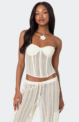 Edikted Ines Sheer Crochet Corset