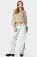 Edikted Aviv Wide Neck Oversized Sweater