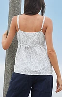 John Galt White & Black Floral Edith Tank Top