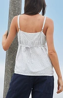 John Galt White & Floral Edith Tank Top