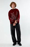 PacSun Flame Cropped Sweater