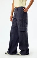 PacSun Navy Low Rise Baggy Cargo Pants