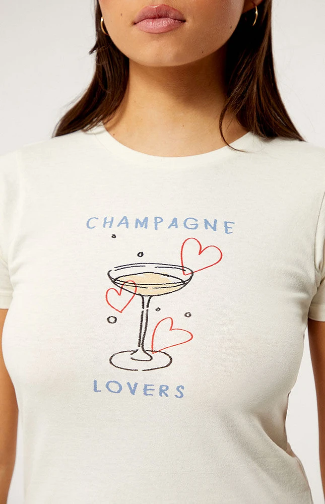 Golden Hour Champagne Lovers Skimmer T-Shirt