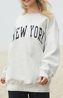 John Galt New York Embroidered Erica Crew Neck Sweatshirt