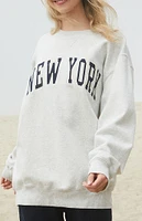 John Galt New York Embroidered Erica Crew Neck Sweatshirt