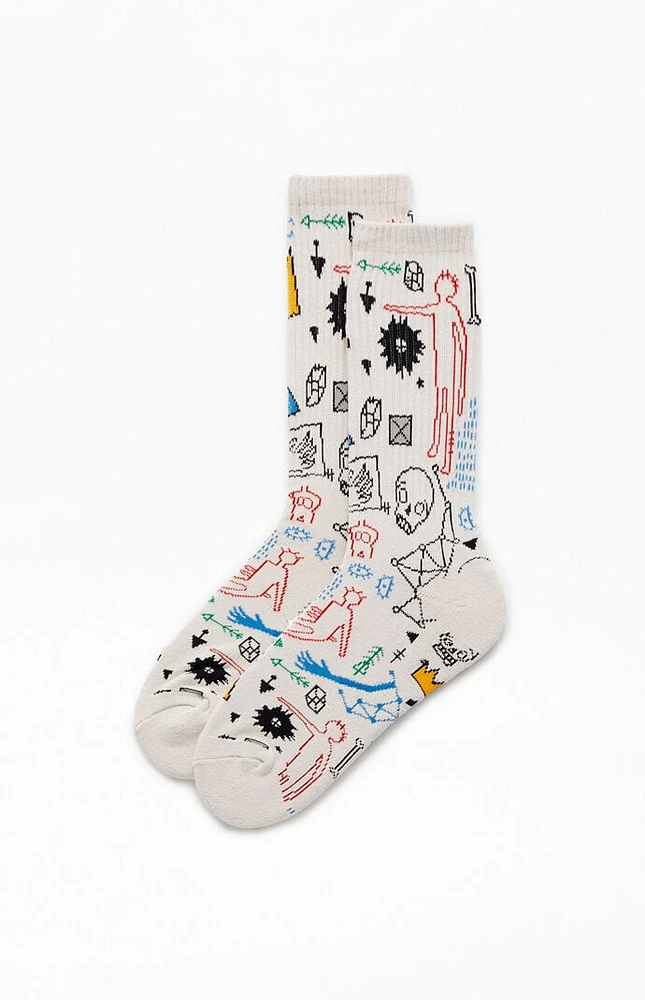 PacSun Scribbles Crew Socks