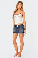 Edikted Kate Denim Micro Skort