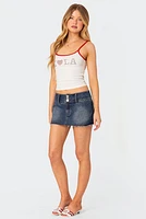 Edikted Kate Denim Micro Skort