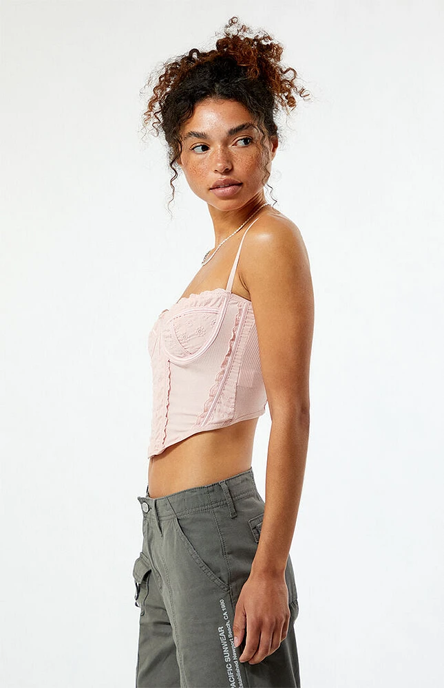 LA Hearts Pointelle Knit Corset