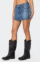 Edikted Jive Washed Denim Mini Skirt