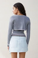 Beverly and Beck Striped Knit Bolero